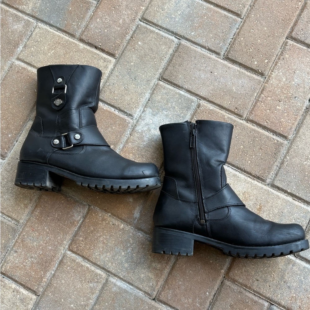 Harley-Davidson Black Woman’s Alivia Black Leather Boots. - Picture 6 of 11
